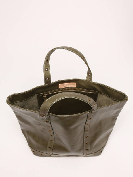Handtas Cabas Cuir Leder Vanessa bruno Groen cabas cuir 82V40413 ander zicht 3